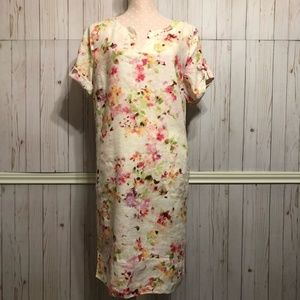 J.Jill Linen Shift Dress Medium